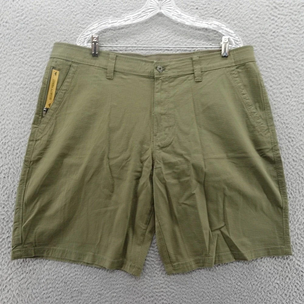 Weatherproof Mens Utility Shorts 40 Soft Olive Stretch Cargo Ripstop NEW